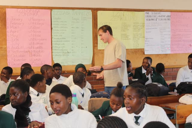 Students at South African school