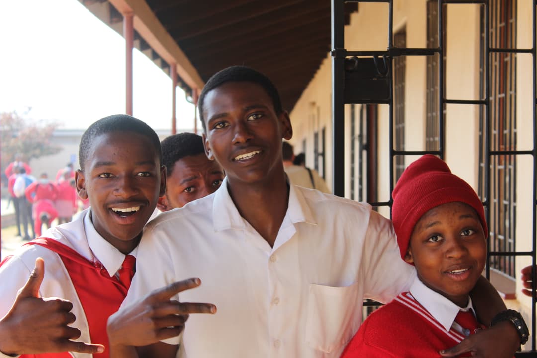 Learners at a school in Africa